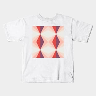 Retro Geometric Diamond Pattern Kids T-Shirt